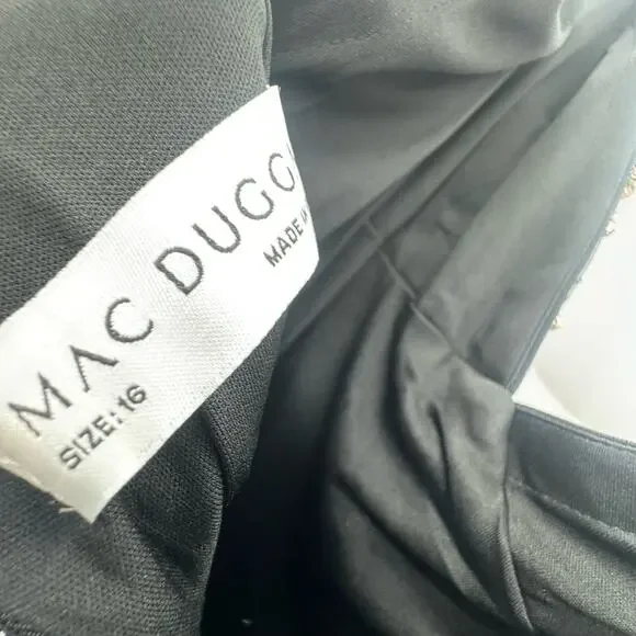 MAC DUGGAL Women's Black Sweetheart A-line Slit Dress Size 16 NWT - Picture 12 of 13